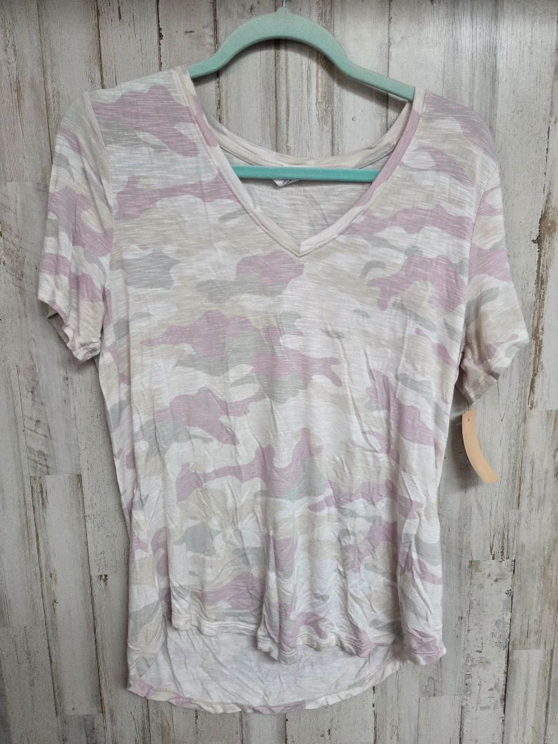 LILAC/CREAM OLD NAVY CAMO SOFT TEE, LADIES M
