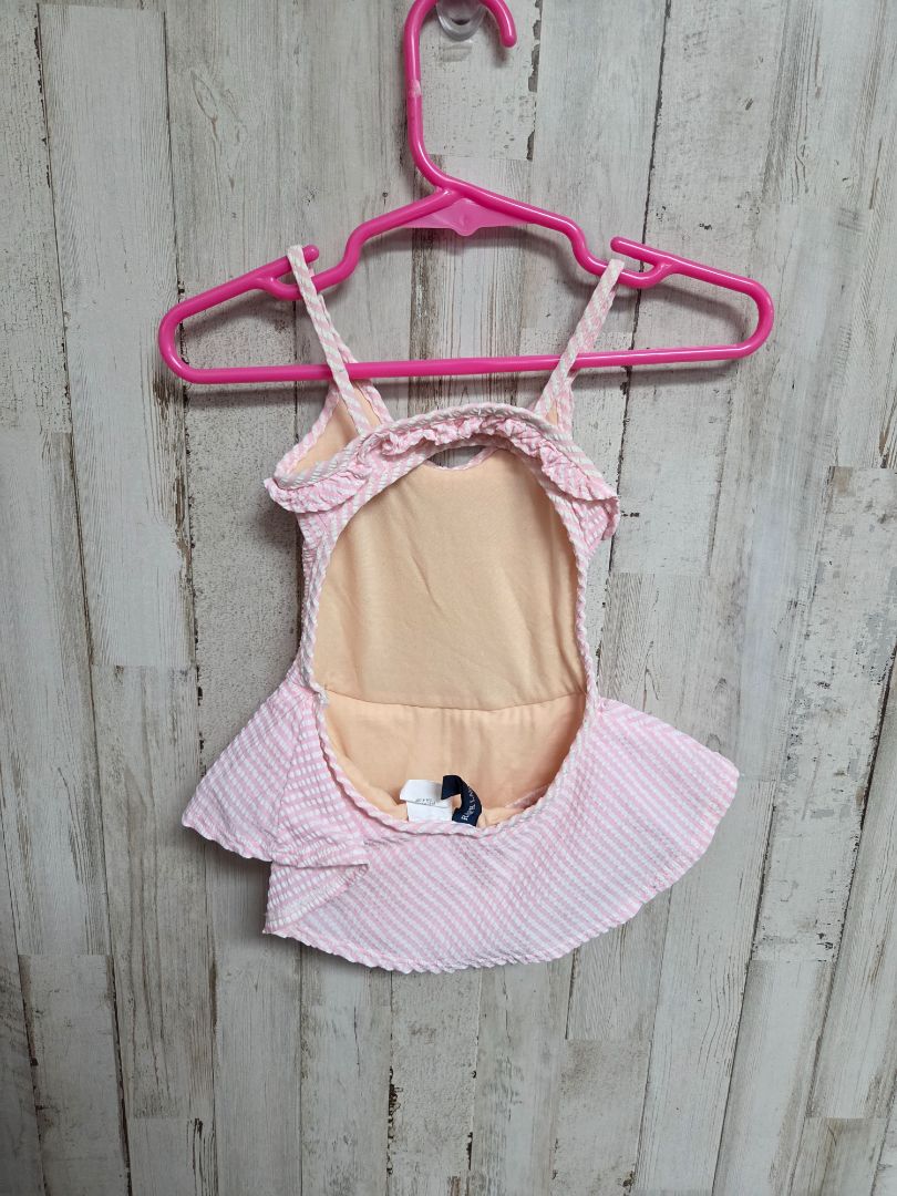 PINK RALPH LAUREN SEERSUCKER SWIMSUIT, GIRL 9M