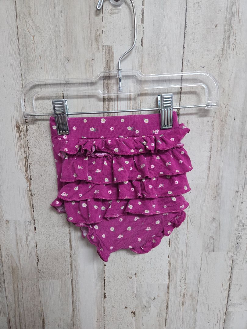 PURPLE POSH PEANUT FLORAL BLOOMERS, GIRL 6-12M