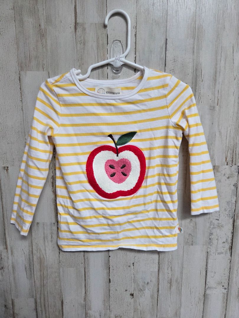 YELLOW ADVENTURE WEAR APPLE TOP, GIRL 3T