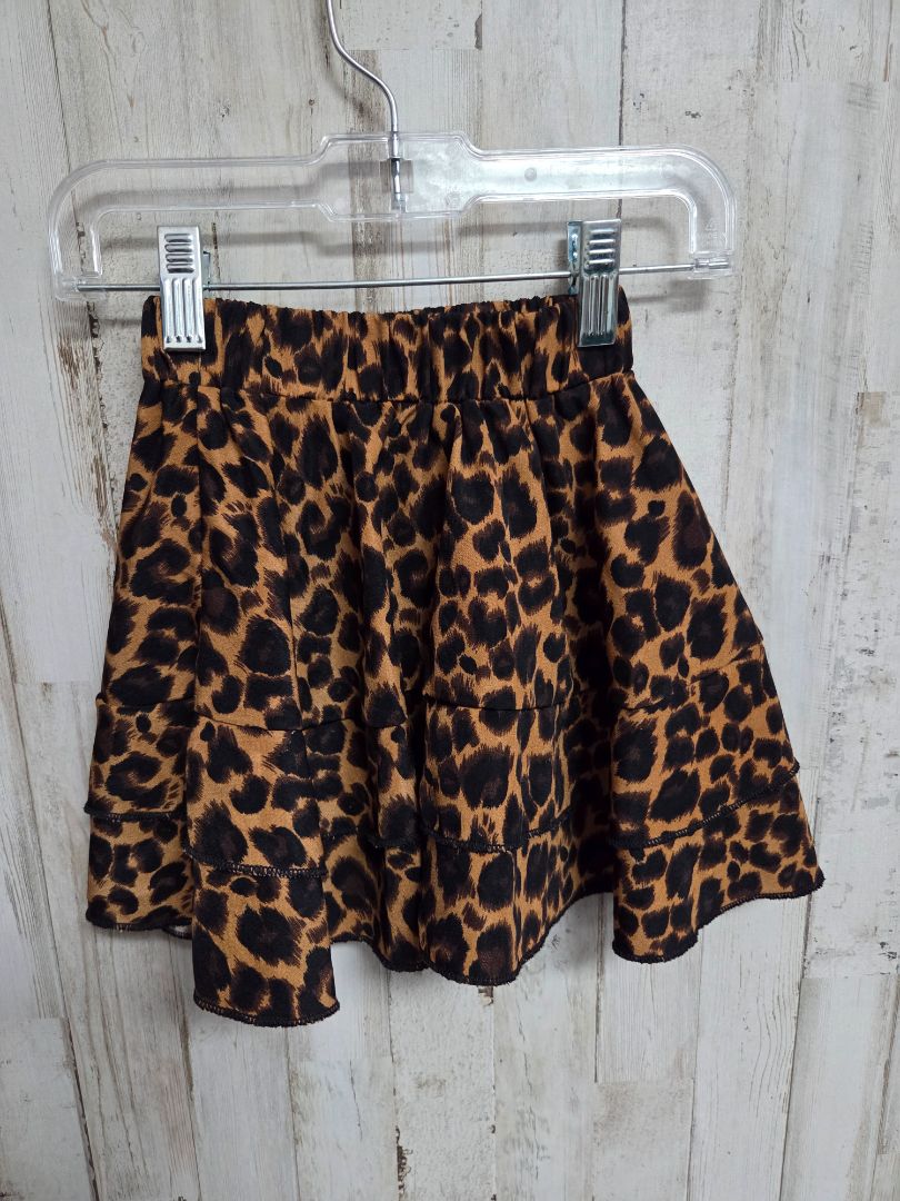 BROWN SHEIN CHEETAH SKIRT, GIRL 3T