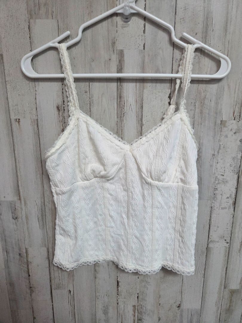 WHITE NO BOUNDARIES LACE TANK, LADIES M