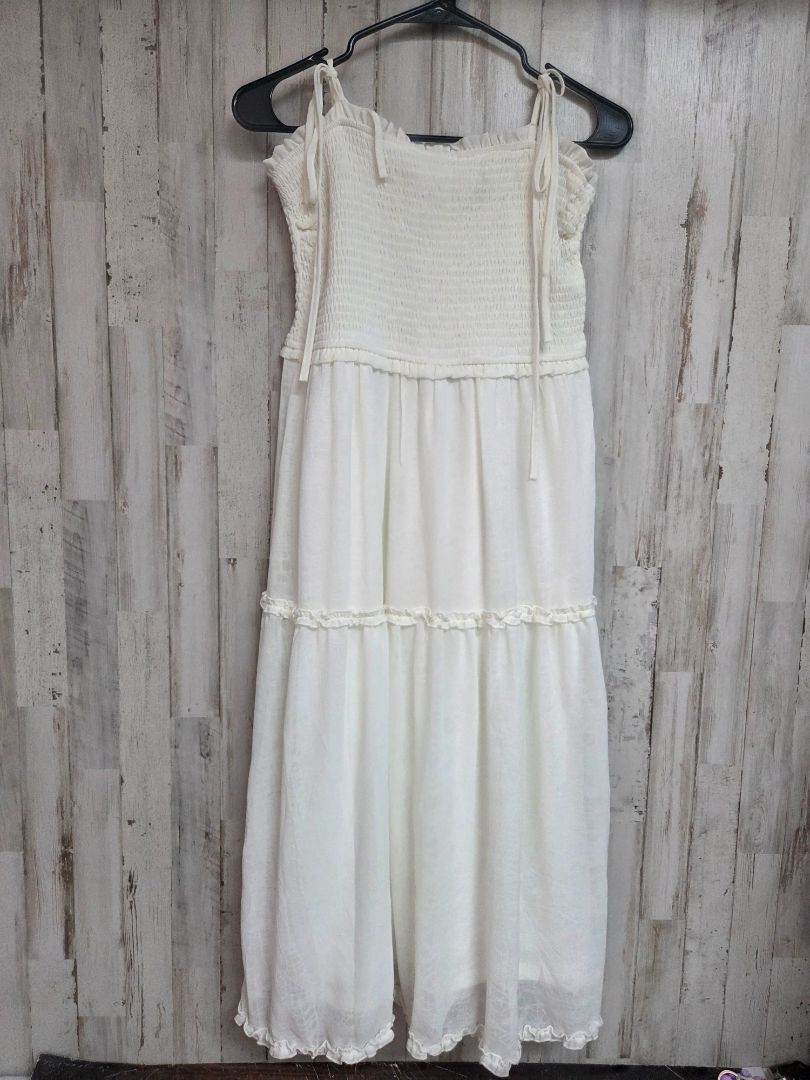 CREAM SHE + SKY SMOCK TIER DRESS, LADIES M