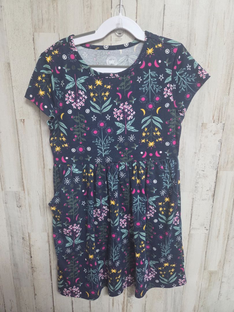 NAVY WONDER NATION FLORAL DRESS, GIRLS 7/8