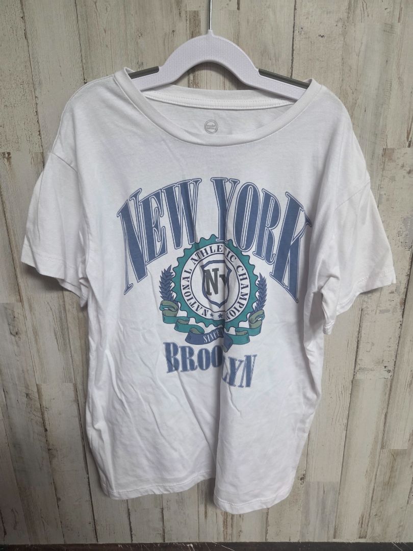 WHITE WONDER NATION NEW YORK TEE, GIRLS 10/12