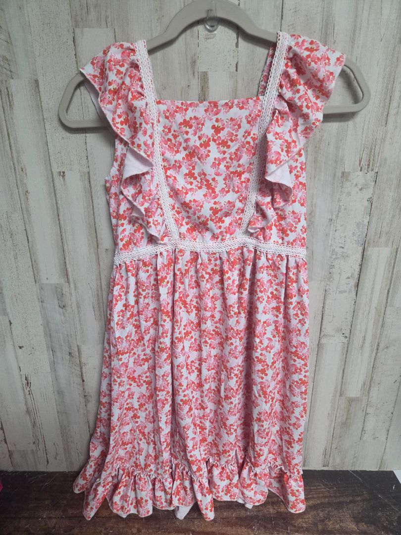 ORANGE MARIE NICHOLE FLORAL DRESS, GIRLS 14