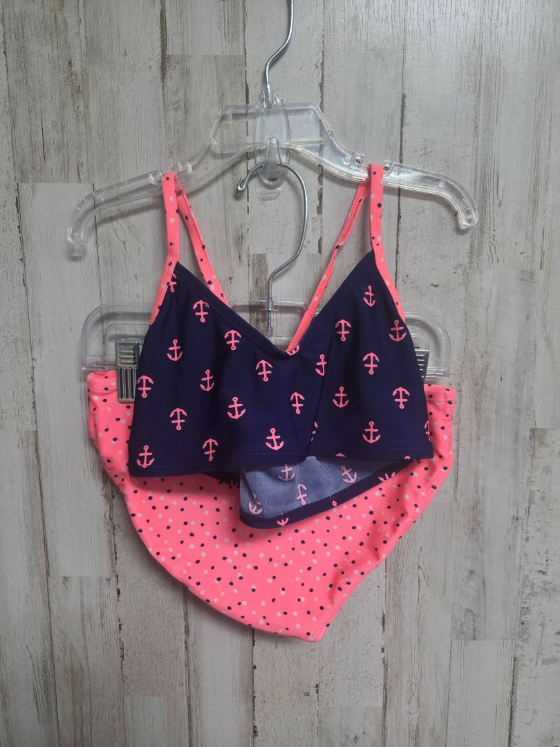 NAVY/NEON CAT & JACK ANCHOR 2PC SWIM, GIRLS 7/8