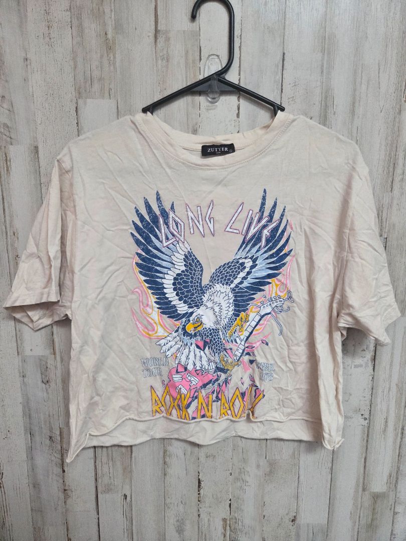 CREAM ZUTTER LONG LIVE ROCKNROLL TEE, LADIES S