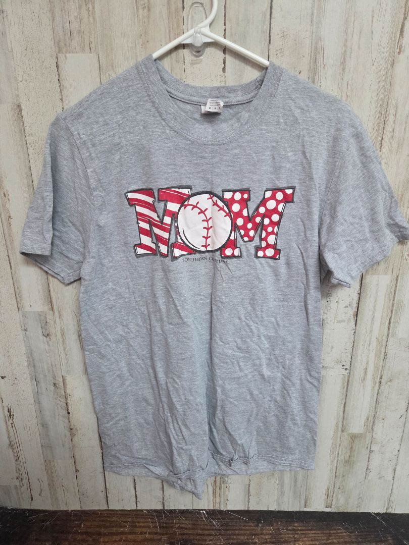 GREY GILDAN BASEBALL MOM TEE, LADIES M