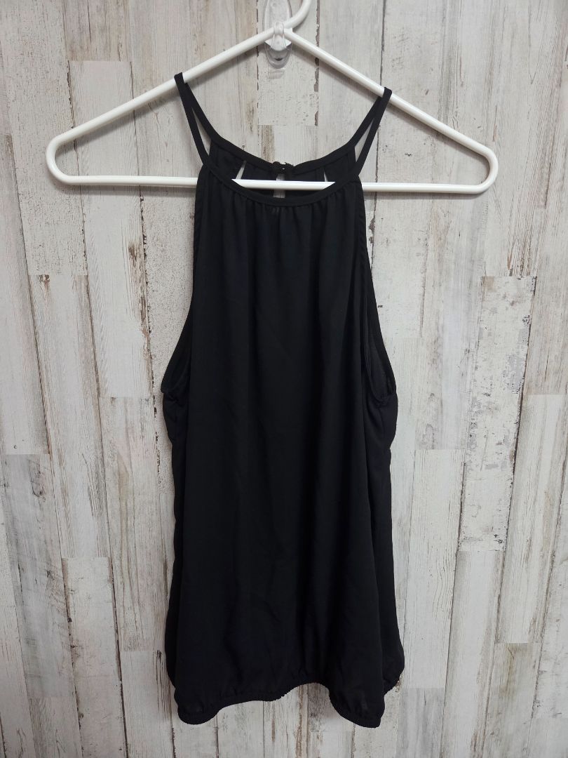 BLACK ZENANA SHEER CAMI TOP, LADIES M
