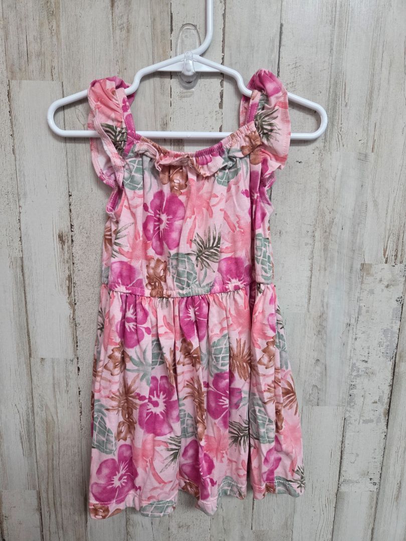PINK CARTERS TROPICAL DRESS, GIRL 24M
