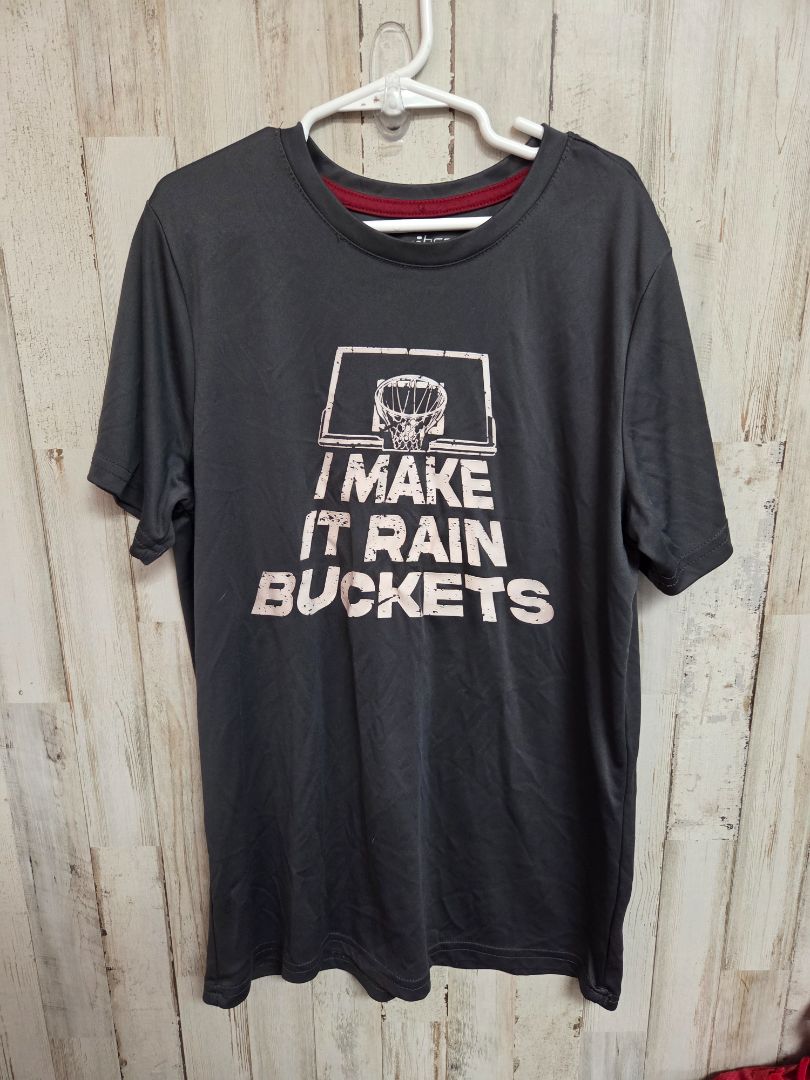 GREY BCG RAIN BUCKETS TEE, BOYS 14/16