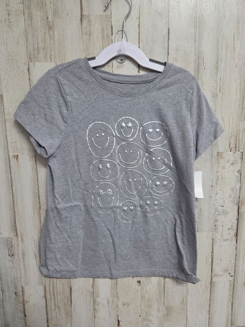 GREY CAT & JACK SMILEY TEE, GIRLS 8