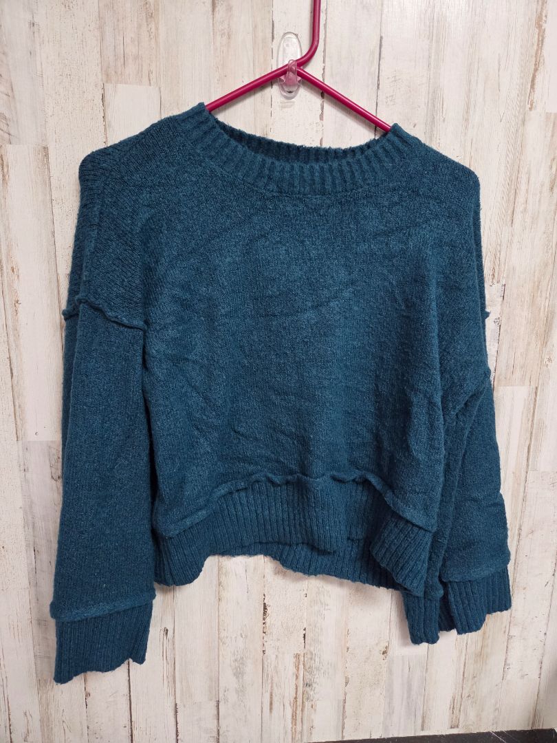 TEAL DOUBLE ZERO CROPPED SWEATER, LADIES S