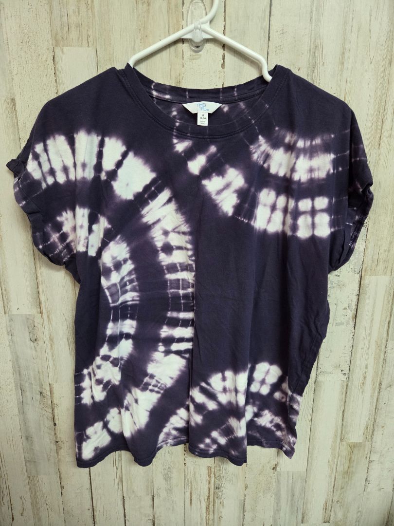 NAVY TIME & TRU DYE TEE, LADIES M