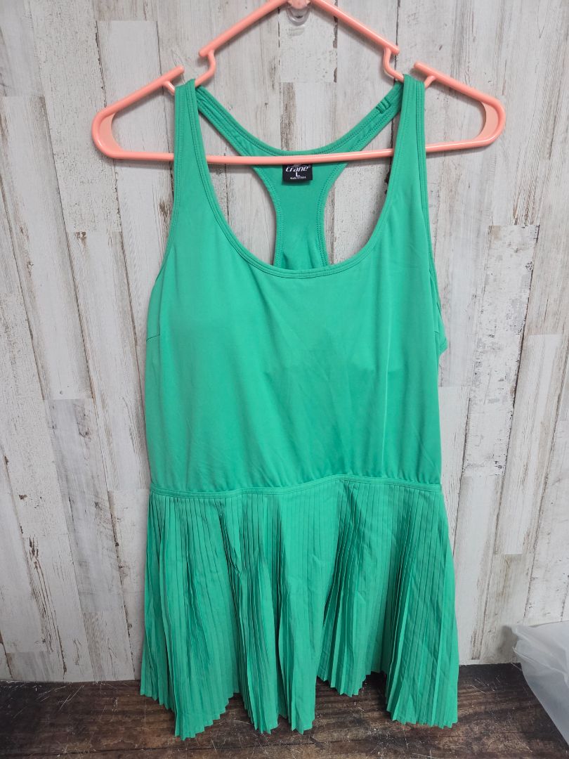 GREEN CRANE PLEATED ATHLETIC DRESS, LADIES L