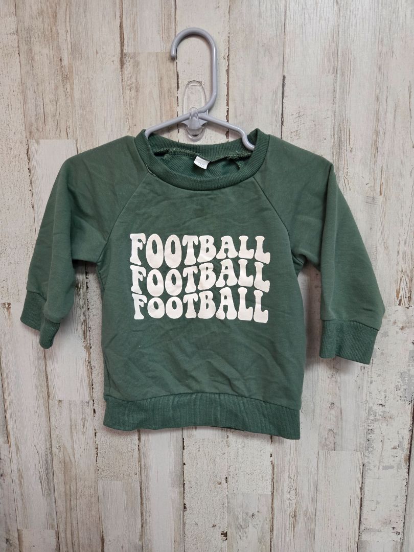 GREEN FOOTBALL PULLOVER, BOY 2T