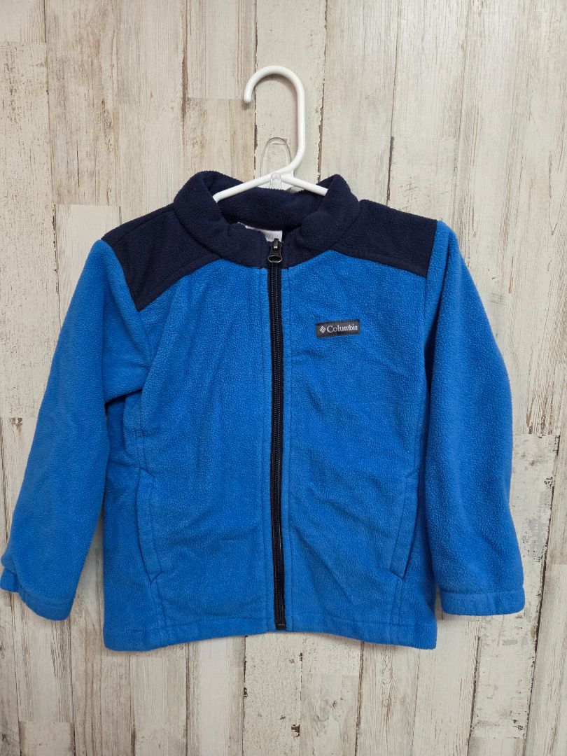 BLUE COLUMBIA FLEECE JACKET, BOY 3T