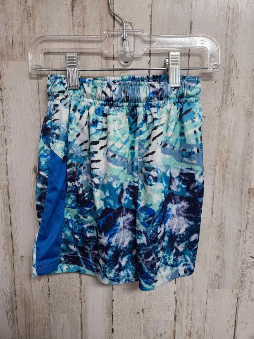 TEAL BCG DYED ATHLETIC SHORTS, BOY 6-7