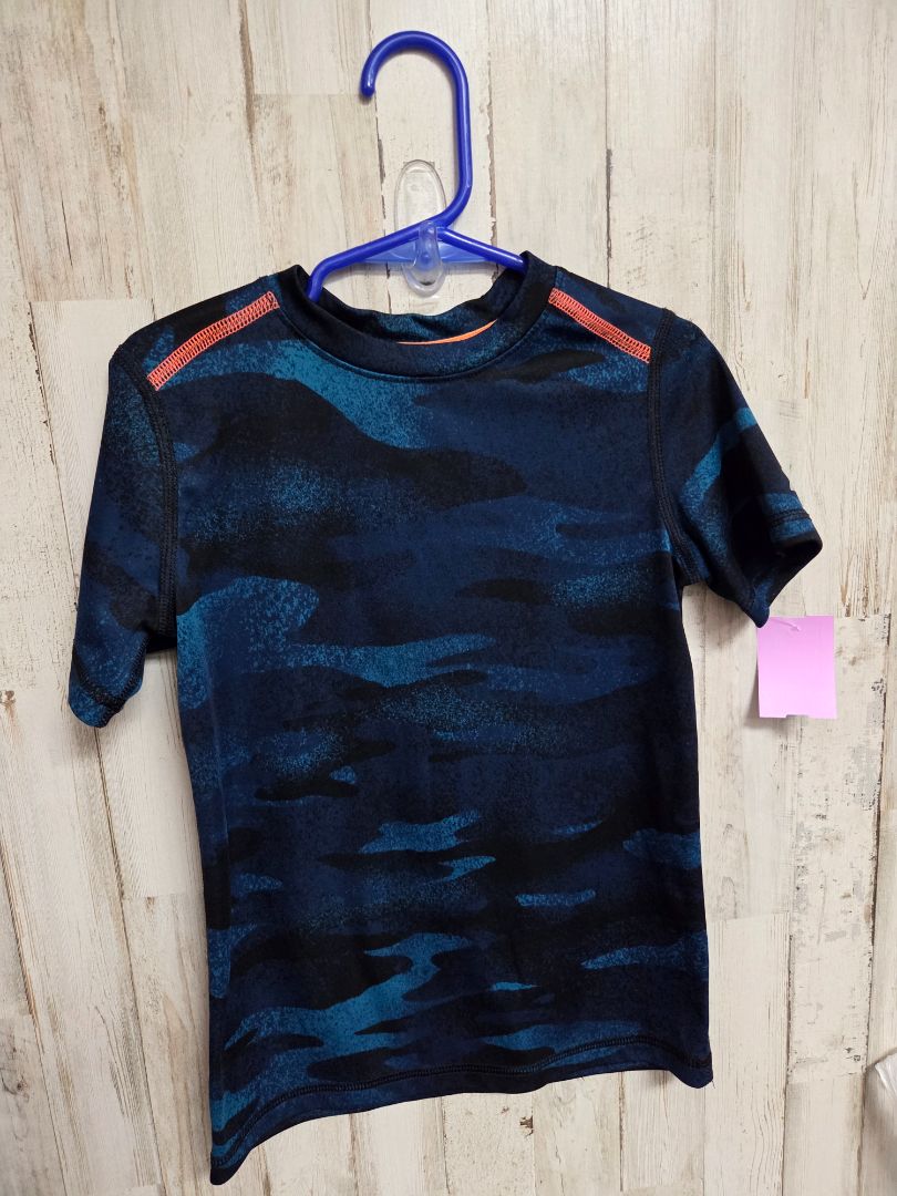 BLUE/NAVY ALL IN MOTION CAMO TOP, BOYS 4/5