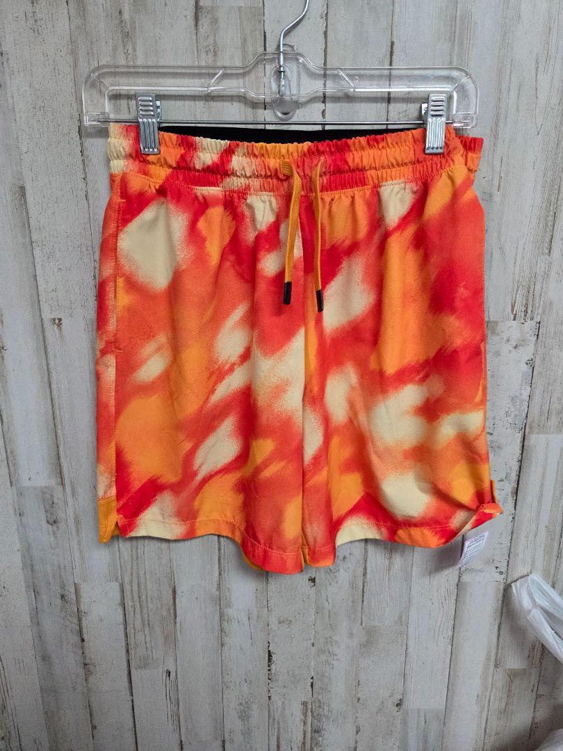 ORANGE ATHLETIC WORKS PRINTED SHORTS, BOYS 10/12