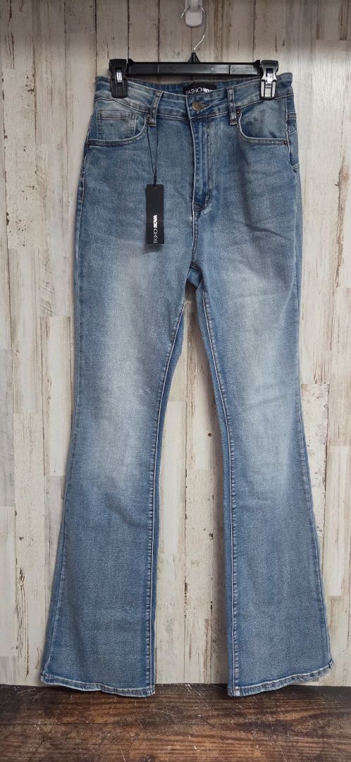 DENIM FASHION NOVA NEW SZ 11 FLARE JEANS, LADIES L