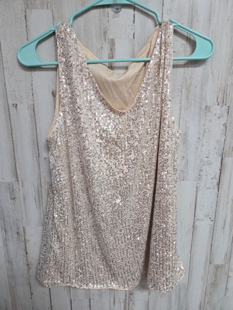 SILVER SEQUIN TANK, LADIES XL