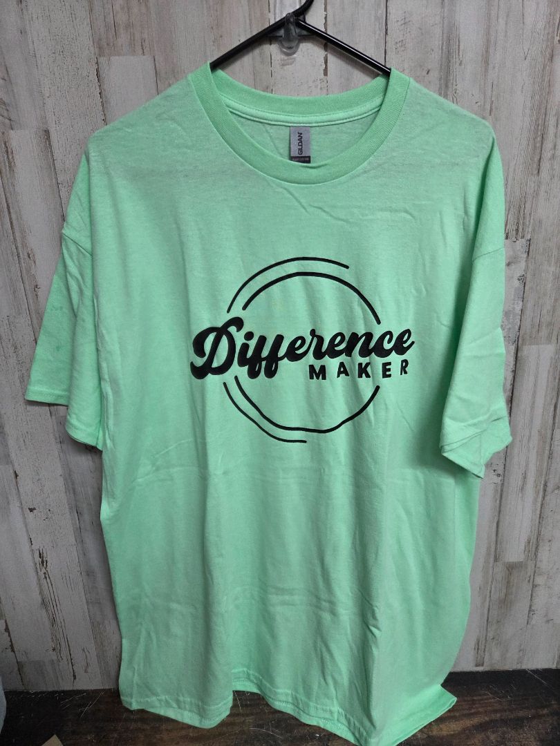 LIME GILDAN DIIFFERENCE MAKER TEE, LADIES XL