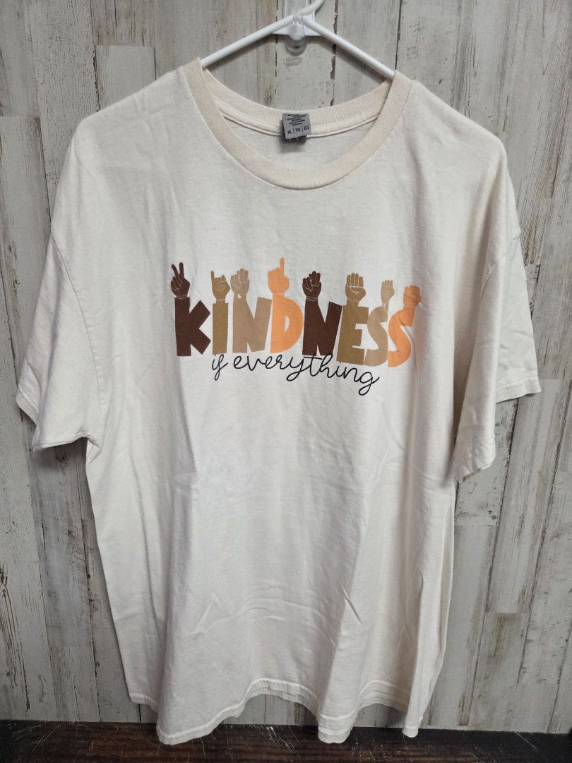 CREAM GILDAN KINDNESS TEE, LADIES XL