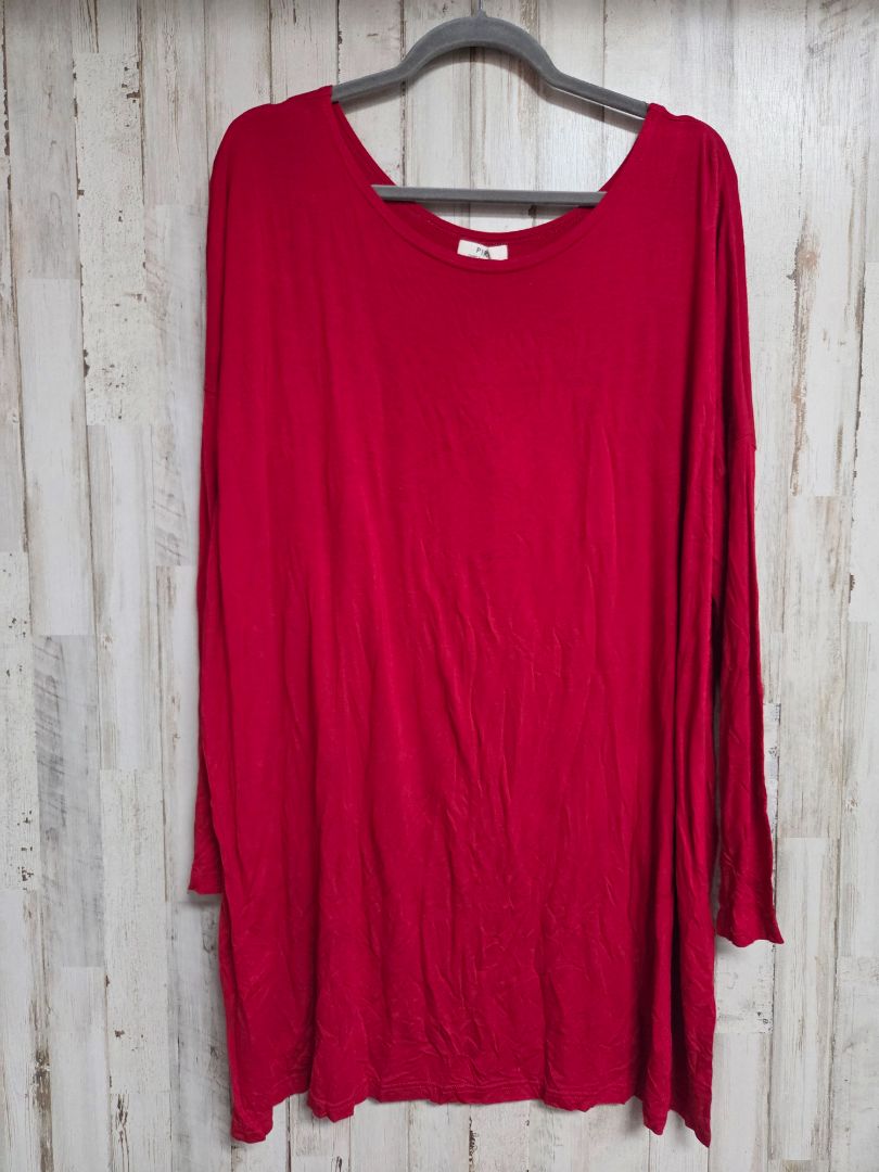 RED PIKO LONGSLEEVE TOPP, LADIES L