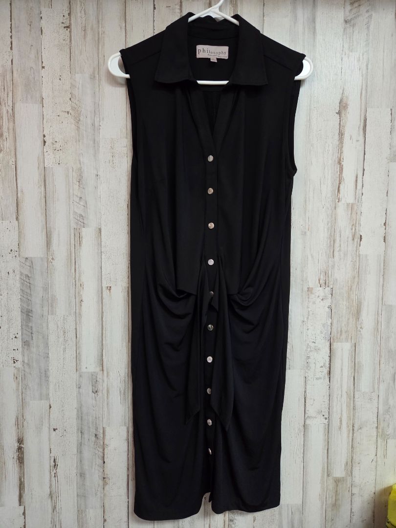 BLACK PHILOSOPHY BUTTON DRESS, LADIES L