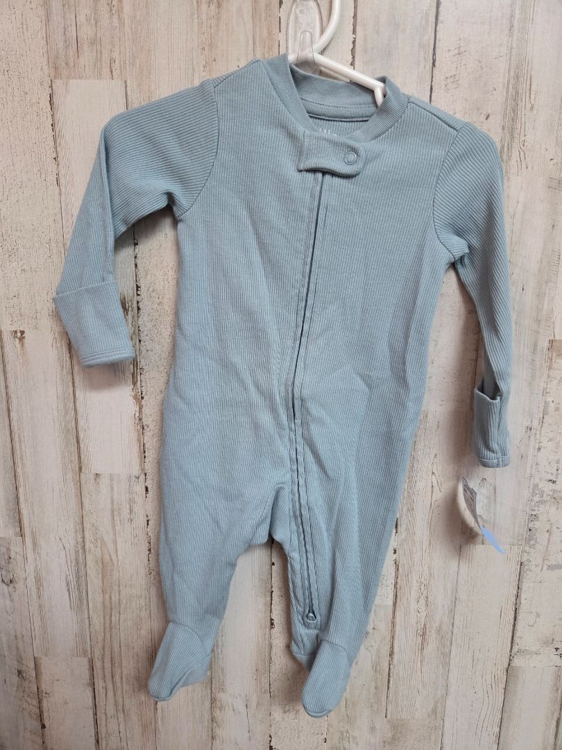 TEAL LITTLE PLANET RIBBED SLEEPER, BOYS 3M