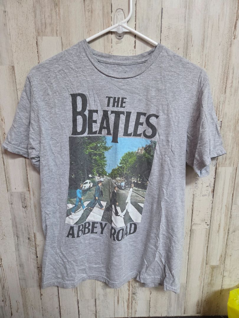 GREY HYBRID ABBEY RD BEATLES TEE, LADIES M