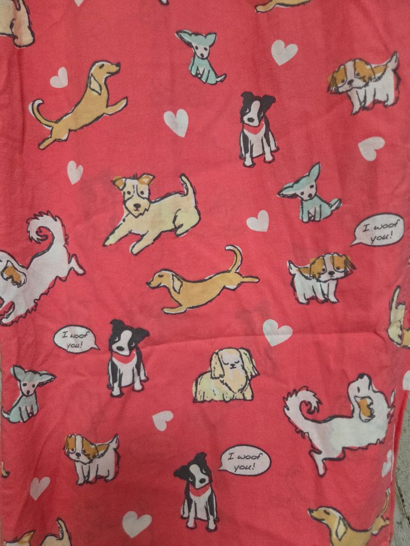 PINK INSOMNIAX DOG PJ PANTS, LADIES M