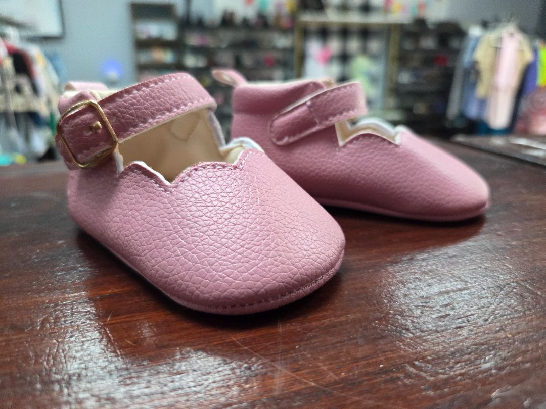 PINK LUCKY BRAND SCALLOP SHOES, SHOES 1