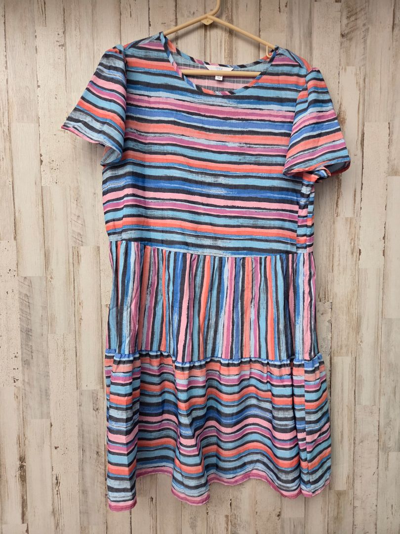 BLUE TIME & TRU STRIPED DRESS, LADIES L