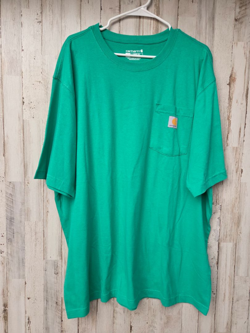 GREEN CARHARTT LOOSE FIT POCKET TEE, LADIES XL