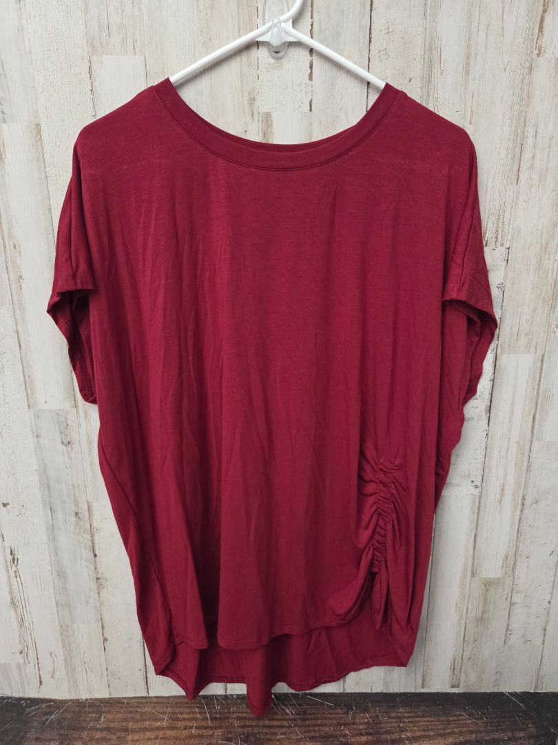 BURGUNDY TIME & TRU CINCHED TOP, LADIES XL