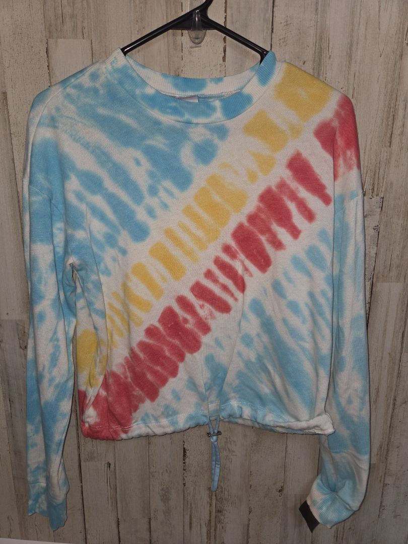 BLUE NO BOUNDARIES TYE DYE SWEATSHIRT, LADIES S