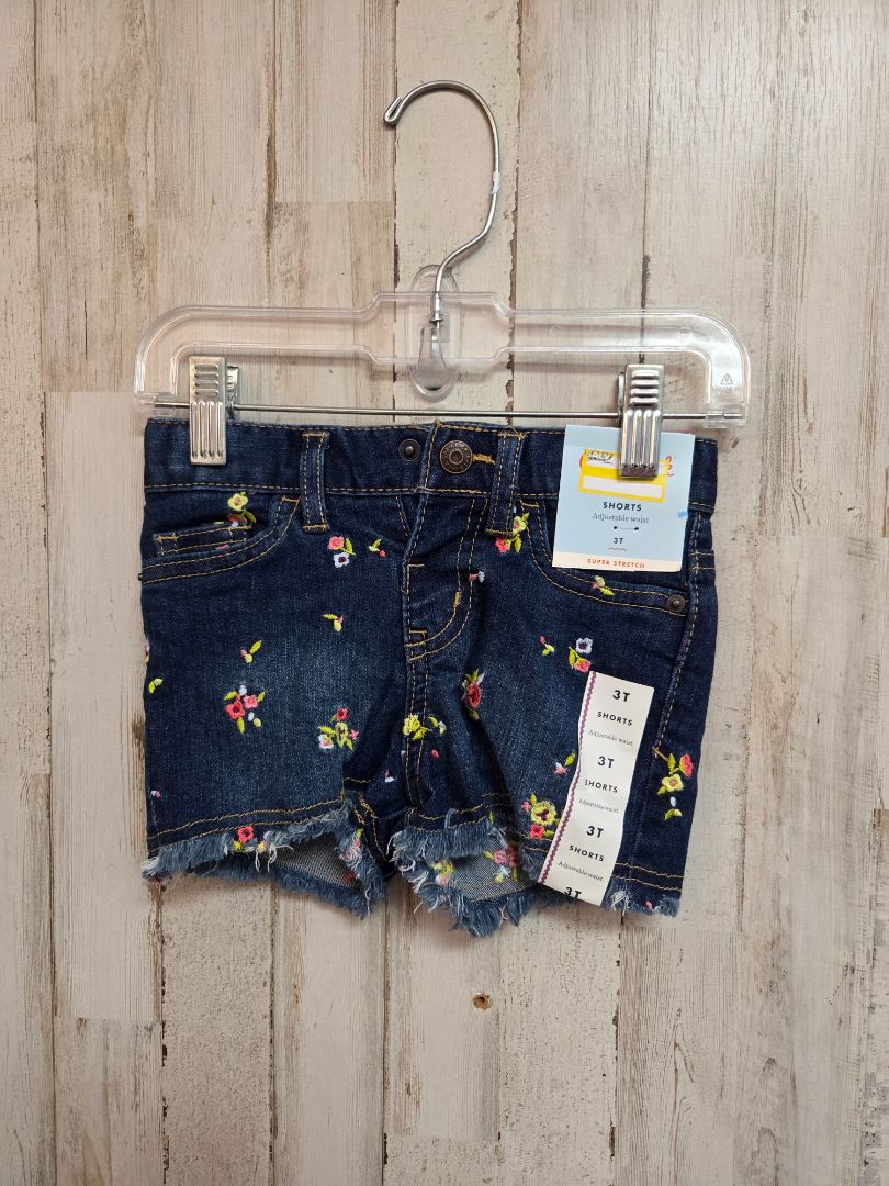 DENIM CAT & JACK FLORAL SHORTS, GIRLS 3T