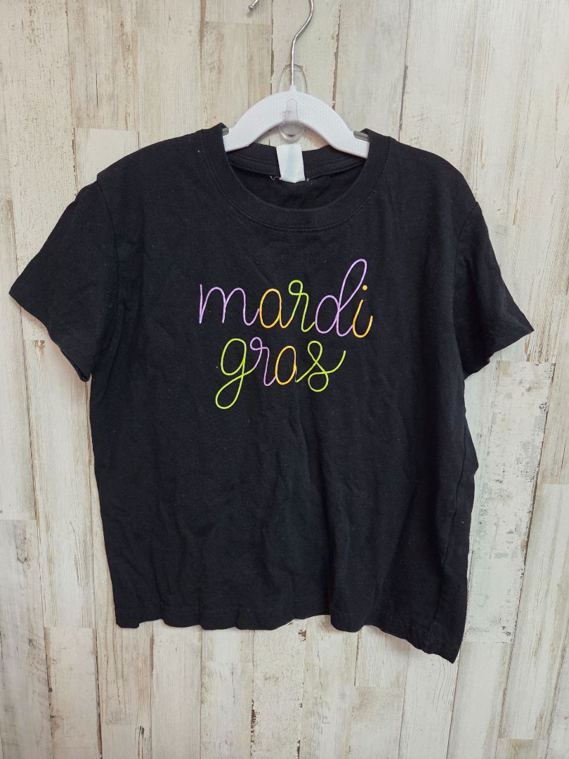 BLACK MARDI GRAS TEE, GIRLS 7