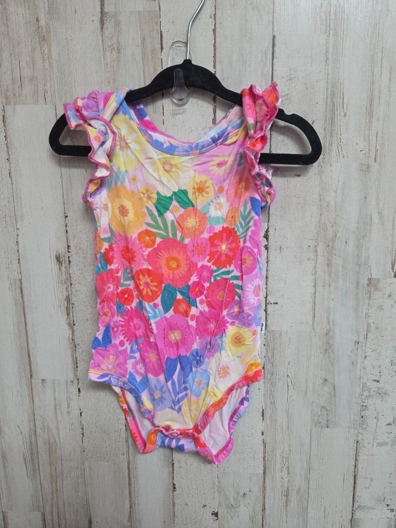 PINK LITTLE SLEEPIES FLORAL ONESIE, GIRL 6-12M