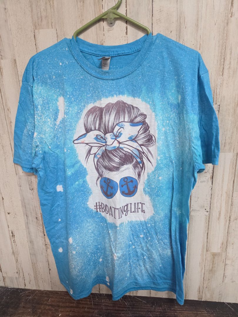 BLUE GILDAN BOATING LIFE TEE, LADIES XL