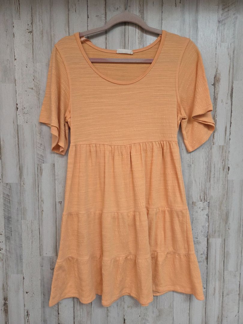orange new in textured tier dress, LADIES S