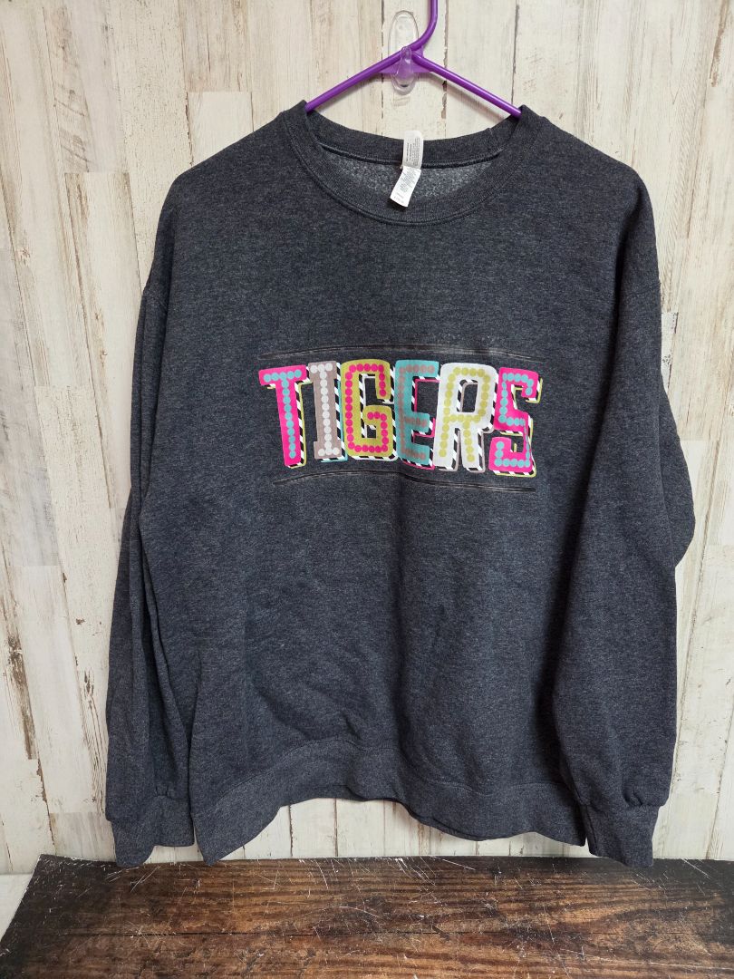 grey jerzees tigers pullover, LADIES L