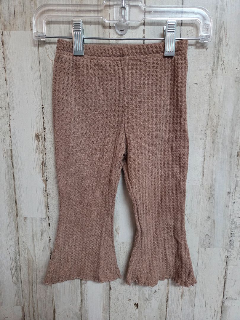 brown shein waffle flares, girl 12m