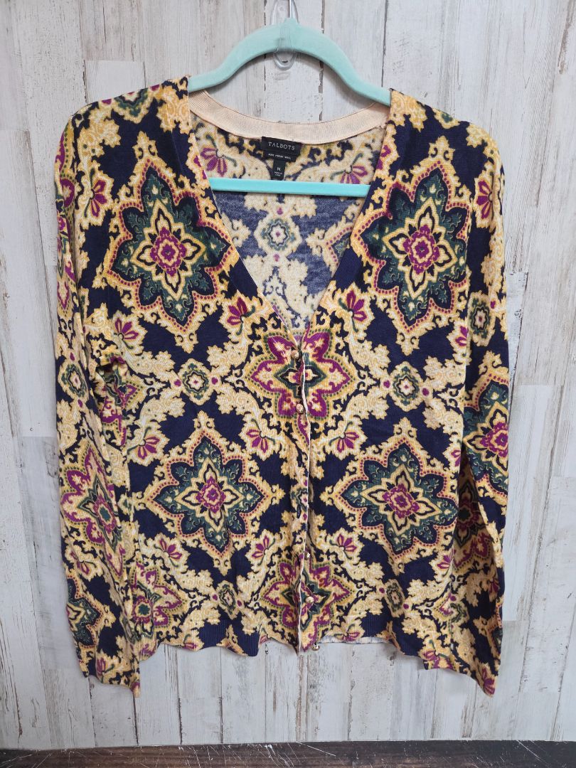 navy/gold talbots pattern wool sweater, LADIES M