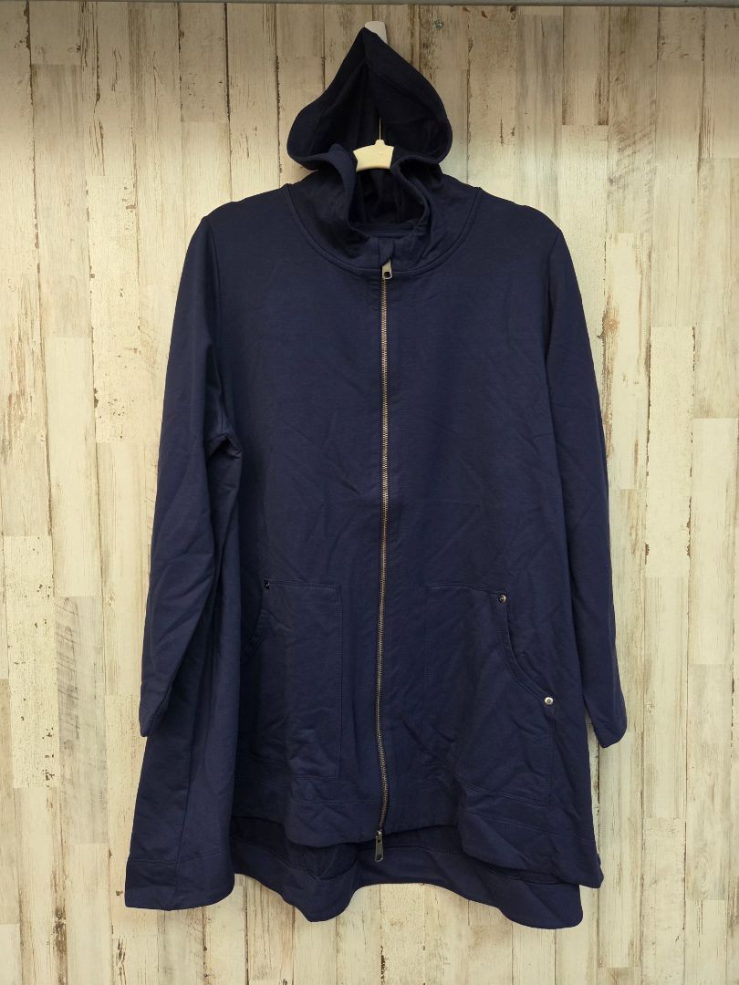 navy j jill tunic length jacket, LADIES XL