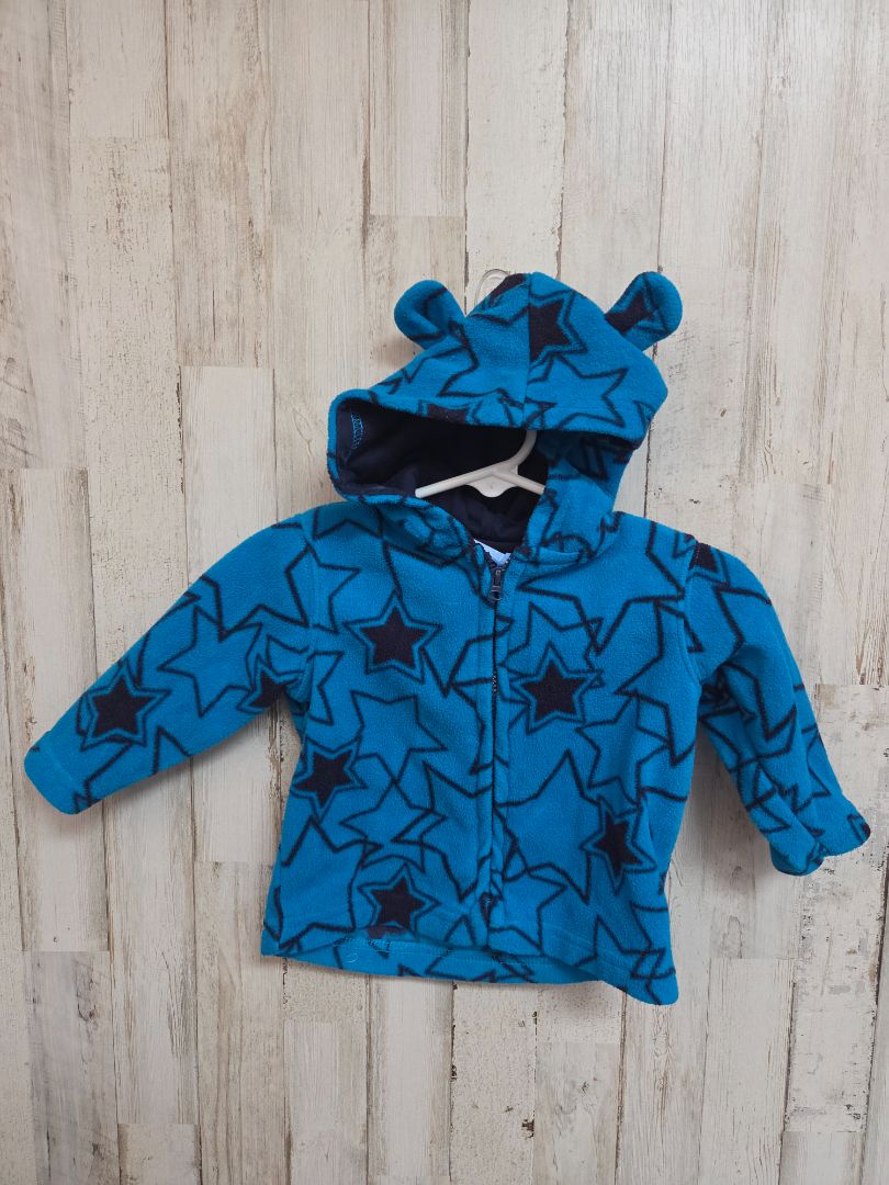 BLUE CHILDRENS PLACE FLEECE STAR JACKET, BOY 6-9M