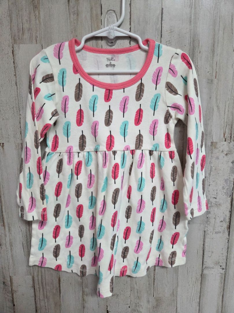 cream touched by nature feather dress, girl 4t